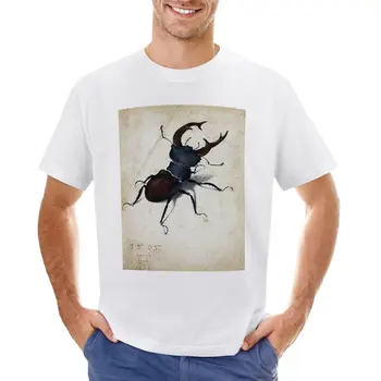 Футболка Albrecht Dürer с изображением жука-оленя, футболка с коротким рукавом оверсайз, быстросохнущие корейские модные мужские футболки большого и высокого размера